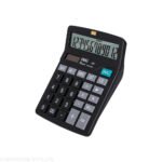 Deli Calculator 12 Digits Dual Power 150 x 120 x 52mm Black
